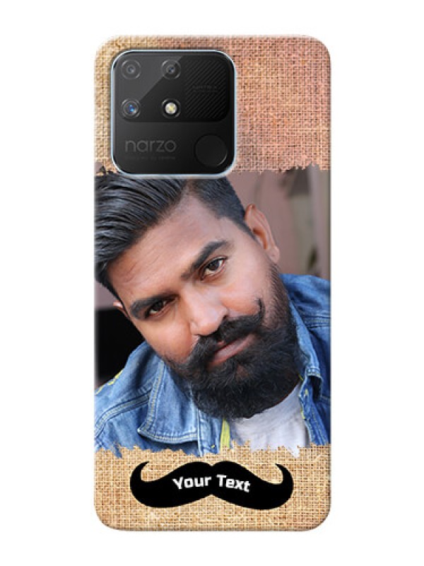 Custom Realme Narzo 50A Mobile Back Covers Online with Texture Design