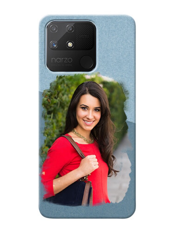 Custom Realme Narzo 50A custom mobile phone covers: Grunge Line Art Design