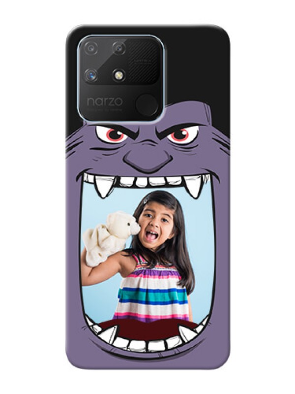 Custom Realme Narzo 50A Personalised Phone Covers: Angry Monster Design