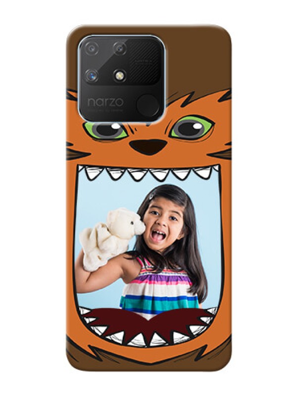 Custom Realme Narzo 50A Phone Covers: Owl Monster Back Case Design