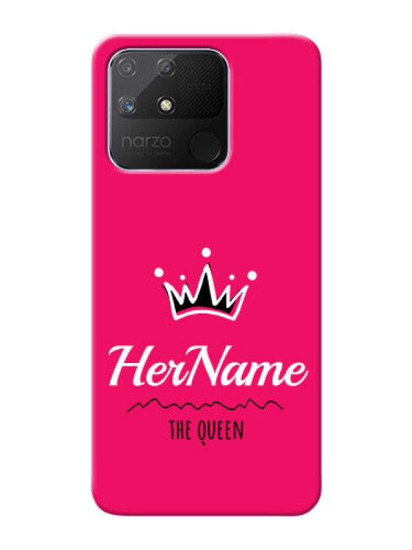 Custom Realme Narzo 50A Queen Phone Case with Name