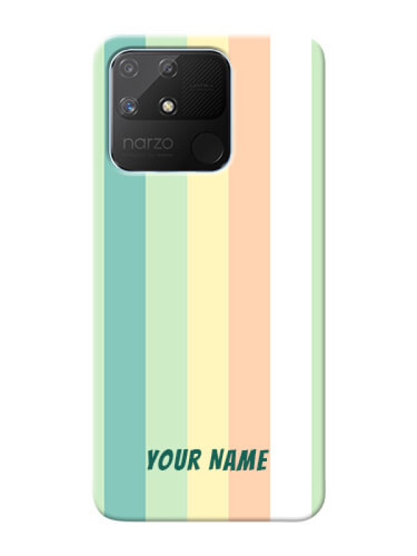 Custom Realme Narzo 50A Back Covers: Multi-colour Stripes Design