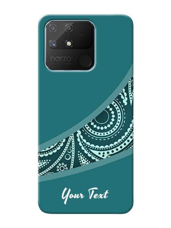 Custom Realme Narzo 50A Custom Phone Covers: semi visible floral Design