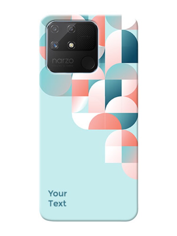 Custom Realme Narzo 50A Back Covers: Stylish Semi-circle Pattern Design