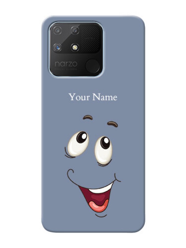 Custom Realme Narzo 50A Phone Back Covers: Laughing Cartoon Face Design