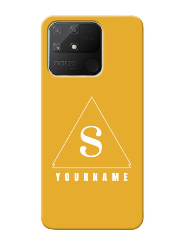 Custom Realme Narzo 50A Custom Mobile Case with simple triangle Design