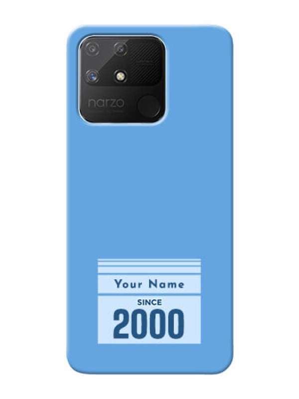 Custom Realme Narzo 50A Mobile Back Covers: Custom Year of birth Design