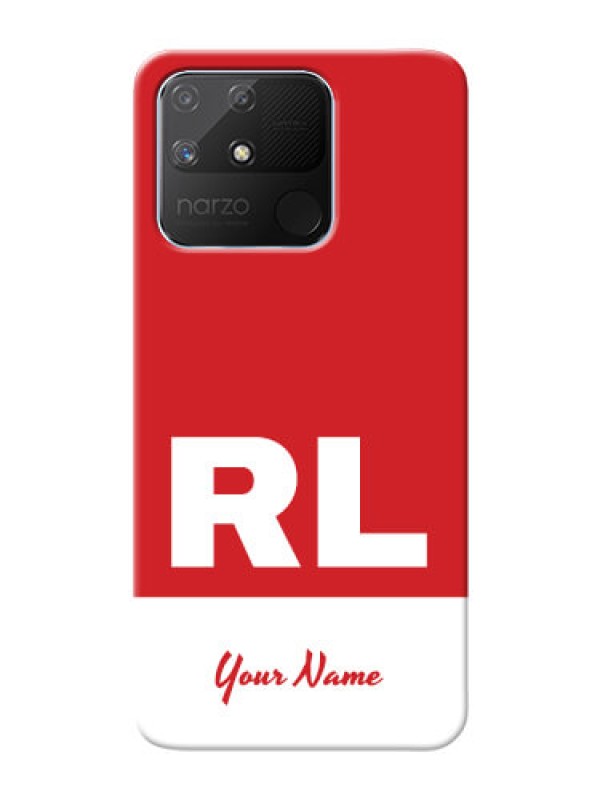 Custom Realme Narzo 50A Custom Phone Cases: dual tone custom text Design