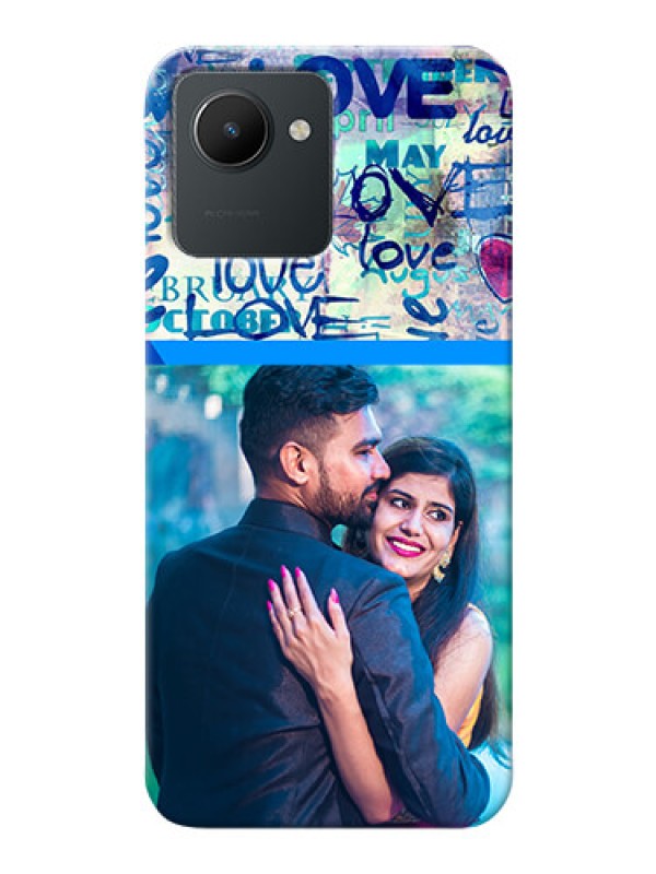Custom Realme Narzo 50i Prime Mobile Covers Online: Colorful Love Design