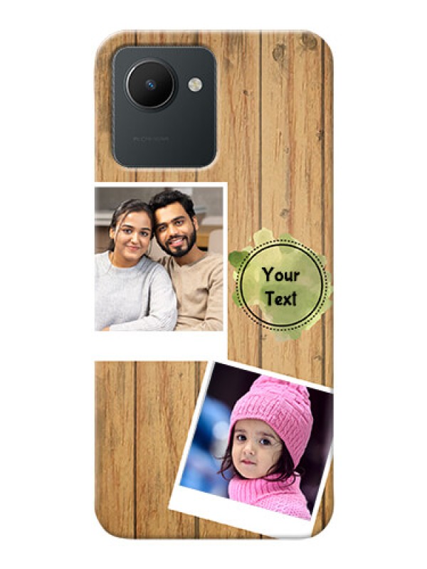 Custom Realme Narzo 50i Prime Custom Mobile Phone Covers: Wooden Texture Design