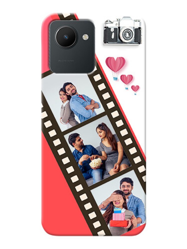 Custom Realme Narzo 50i Prime custom phone covers: 3 Image Holder with Film Reel
