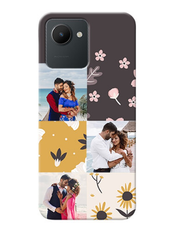 Custom Realme Narzo 50i Prime phone cases online: 3 Images with Floral Design