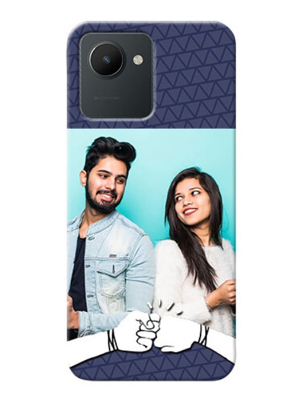 Custom Realme Narzo 50i Prime Mobile Covers Online with Best Friends Design 
