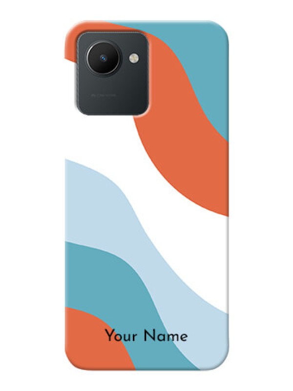 Custom Realme Narzo 50I Prime Mobile Back Covers: coloured Waves Design
