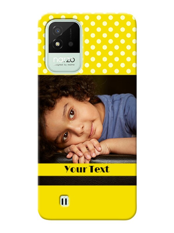 Custom Realme Narzo 50i Custom Mobile Covers: Bright Yellow Case Design