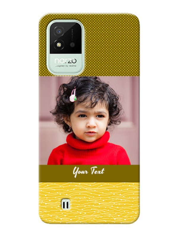 Custom Realme Narzo 50i custom mobile back covers: Simple Green Color Design