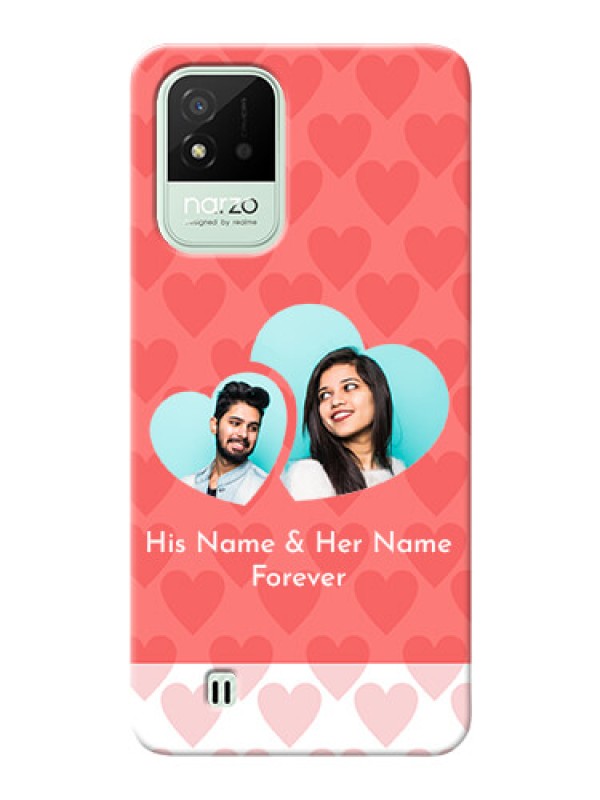Custom Realme Narzo 50i personalized phone covers: Couple Pic Upload Design