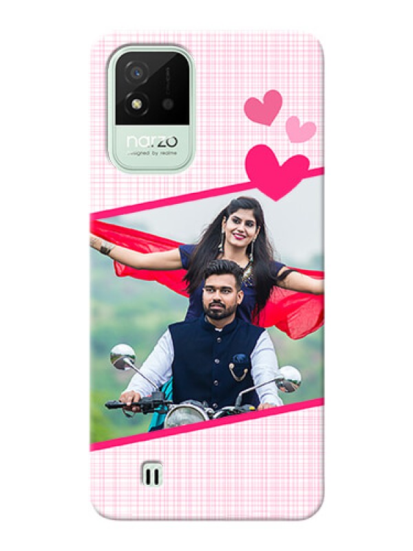 Custom Realme Narzo 50i Personalised Phone Cases: Love Shape Heart Design