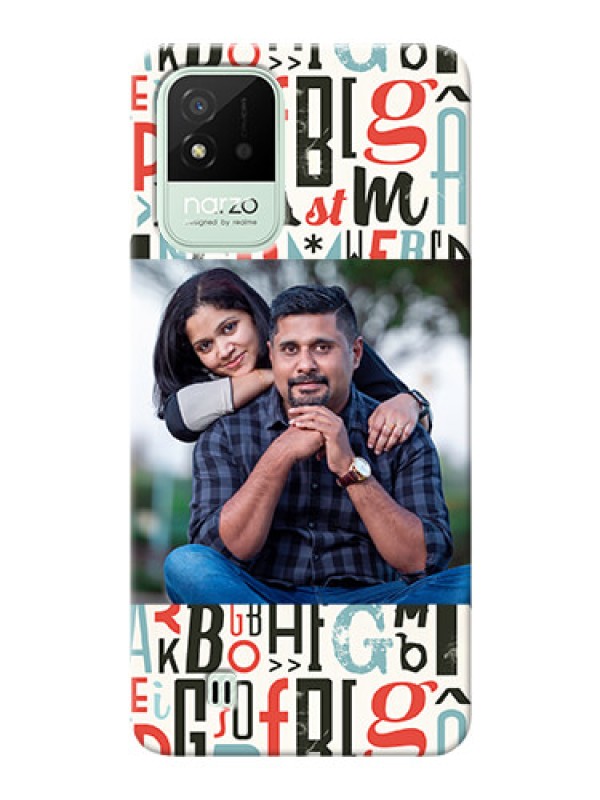 Custom Realme Narzo 50i custom mobile phone covers: Alphabet Design