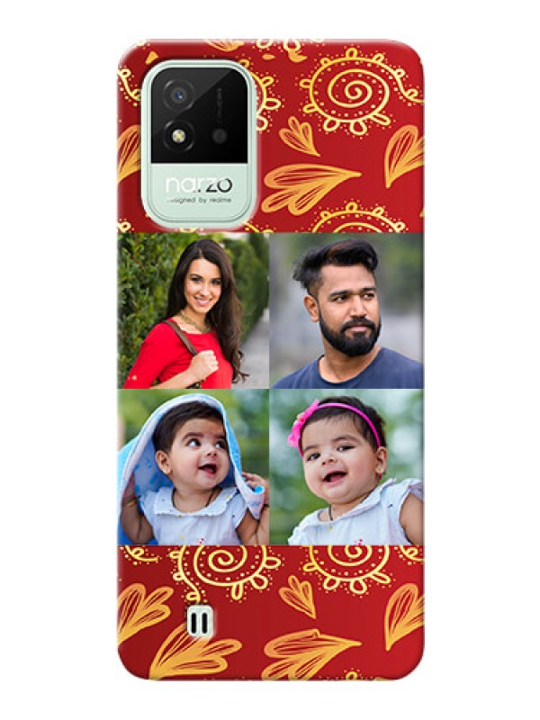 Custom Realme Narzo 50i Mobile Phone Cases: 4 Image Traditional Design