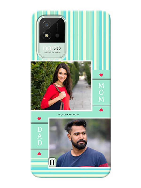 Custom Realme Narzo 50i custom mobile phone covers: Mom & Dad Pic Design