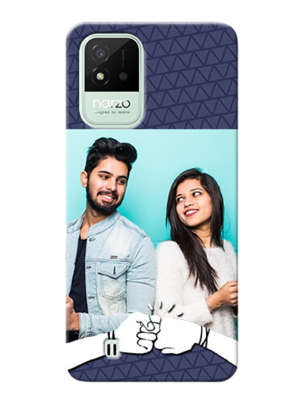 Custom Realme Narzo 50i Mobile Covers Online with Best Friends Design 