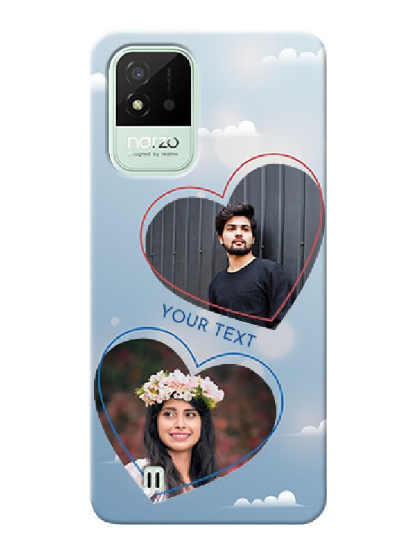 Custom Realme Narzo 50i Phone Cases: Blue Color Couple Design 