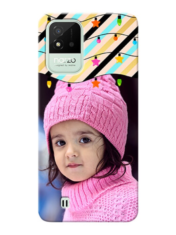 Custom Realme Narzo 50i Personalized Mobile Covers: Lights Hanging Design