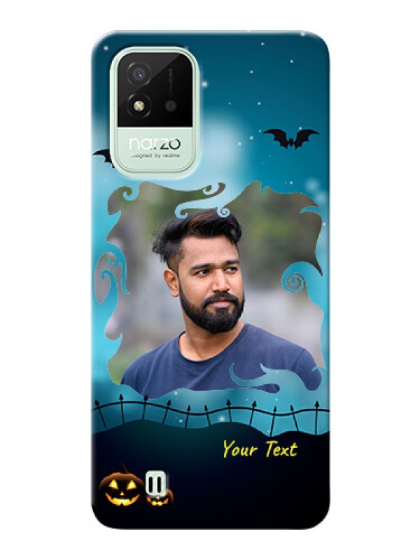 Custom Realme Narzo 50i Personalised Phone Cases: Halloween frame design