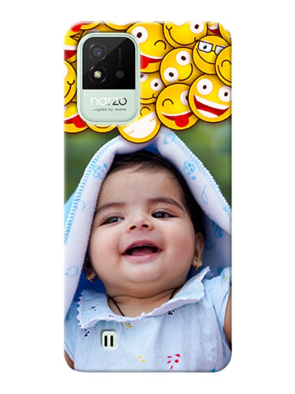 Custom Realme Narzo 50i Custom Phone Cases with Smiley Emoji Design