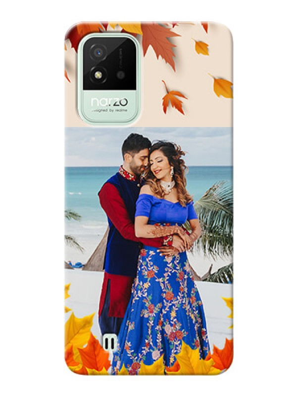 Custom Realme Narzo 50i Mobile Phone Cases: Autumn Maple Leaves Design