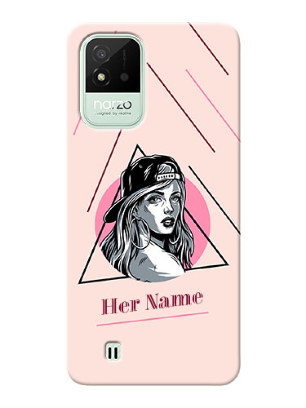 Custom Realme Narzo 50I Custom Phone Cases: Rockstar Girl Design