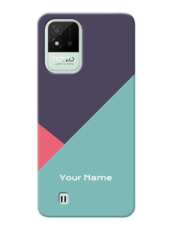 Custom Realme Narzo 50I Custom Phone Cases: Tri Color abstract Design