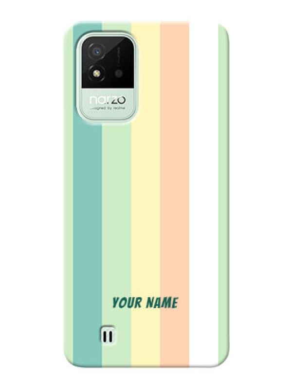 Custom Realme Narzo 50I Back Covers: Multi-colour Stripes Design