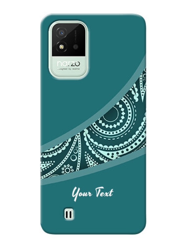 Custom Realme Narzo 50I Custom Phone Covers: semi visible floral Design