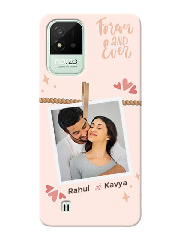 Custom Realme Narzo 50I Phone Back Covers: Forever and ever love Design