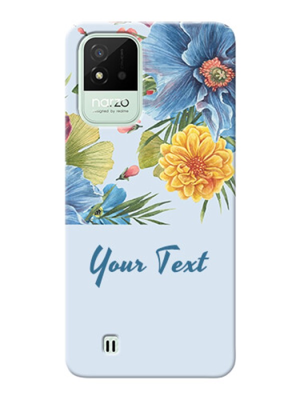 Custom Realme Narzo 50I Custom Phone Cases: Stunning Watercolored Flowers Painting Design