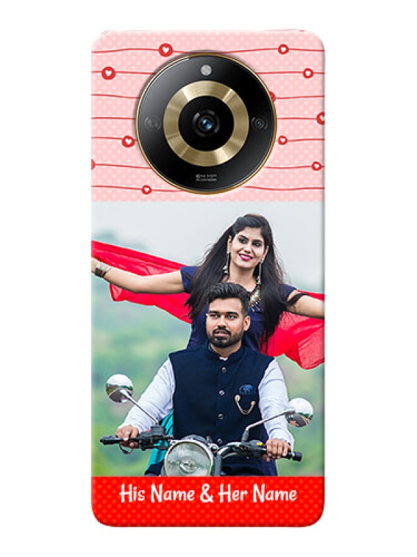 Custom Realme Narzo 60 5G Custom Phone Cases: Red Pattern Case Design