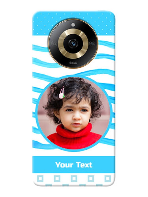 Custom Realme Narzo 60 5G phone back covers: Simple Blue Case Design