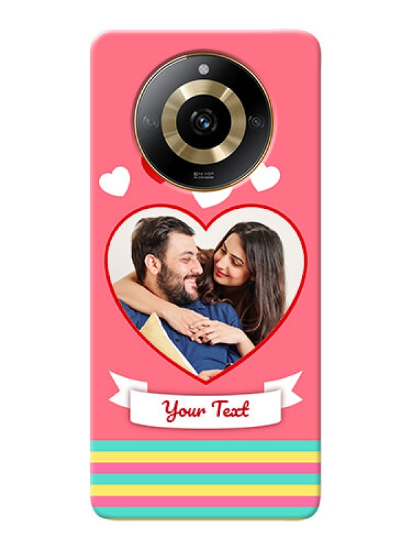 Custom Realme Narzo 60 5G Personalised mobile covers: Love Doodle Design