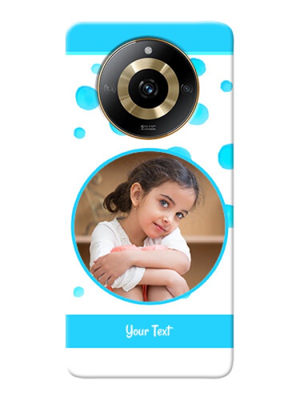 Custom Realme Narzo 60 5G Custom Phone Covers: Blue Bubbles Pattern Design