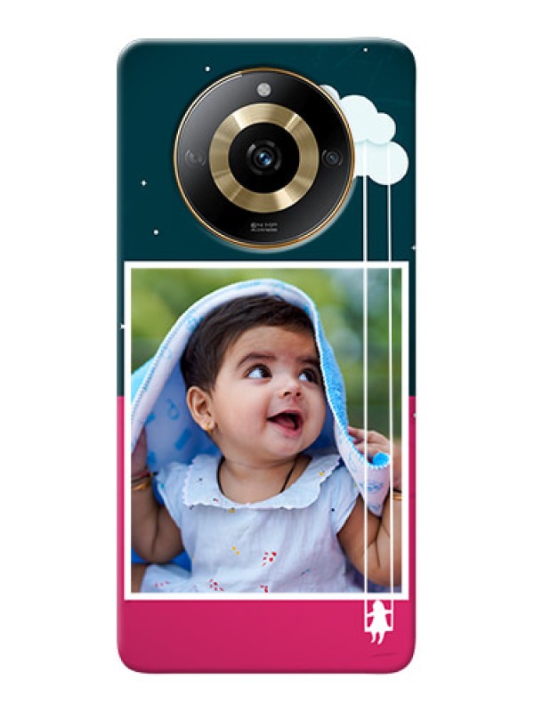 Custom Realme Narzo 60 5G custom phone covers: Cute Girl with Cloud Design