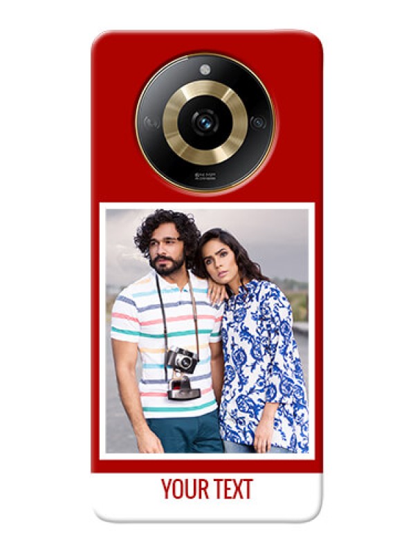Custom Realme Narzo 60 5G mobile phone covers: Simple Red Color Design