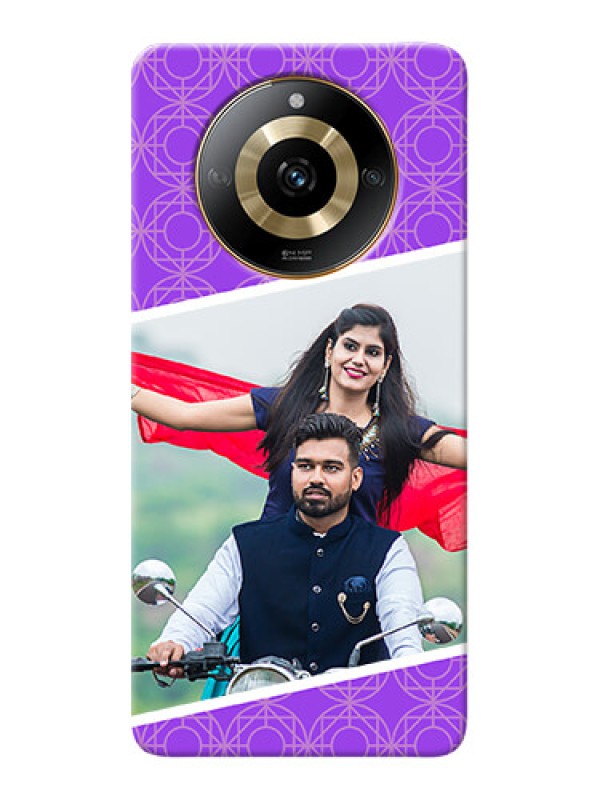 Custom Realme Narzo 60 5G mobile back covers online: violet Pattern Design