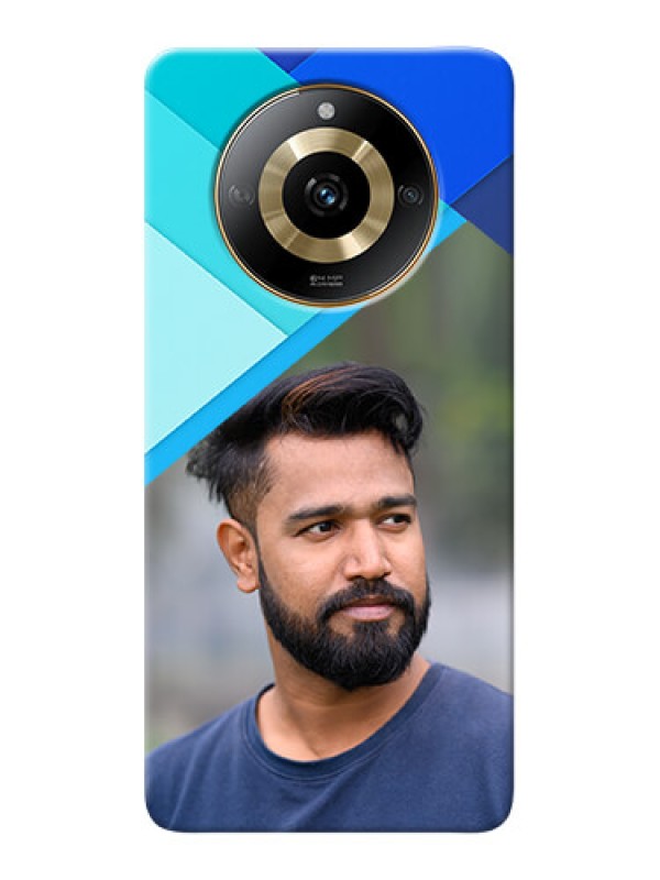 Custom Realme Narzo 60 5G Phone Cases Online: Blue Abstract Cover Design