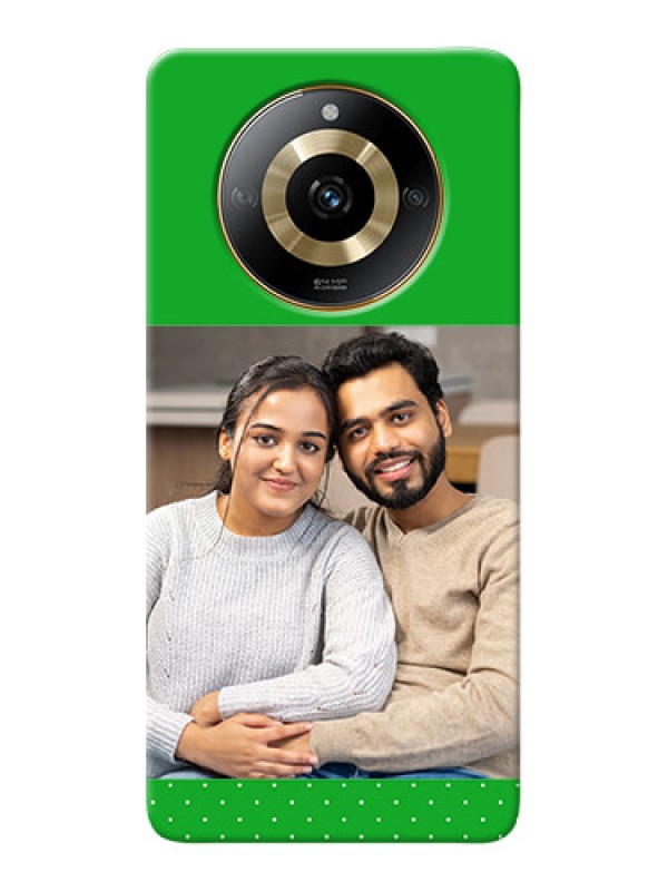 Custom Realme Narzo 60 5G Personalised mobile covers: Green Pattern Design