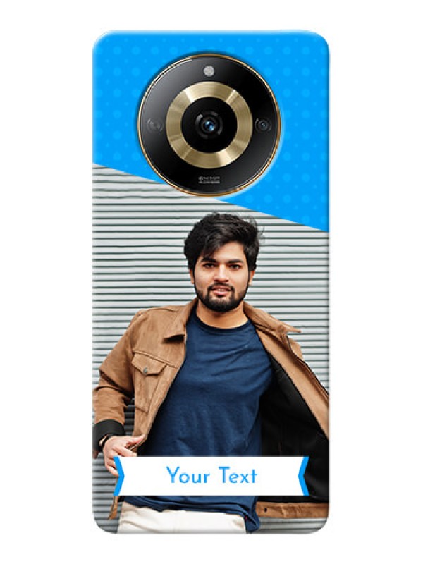 Custom Realme Narzo 60 5G Personalized Mobile Covers: Simple Blue Color Dotted Design