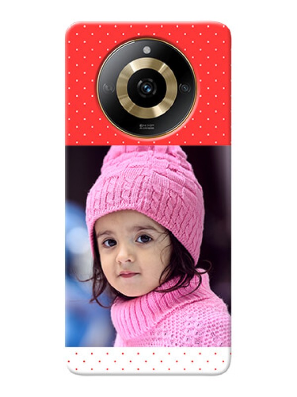 Custom Realme Narzo 60 5G personalised phone covers: Red Pattern Design