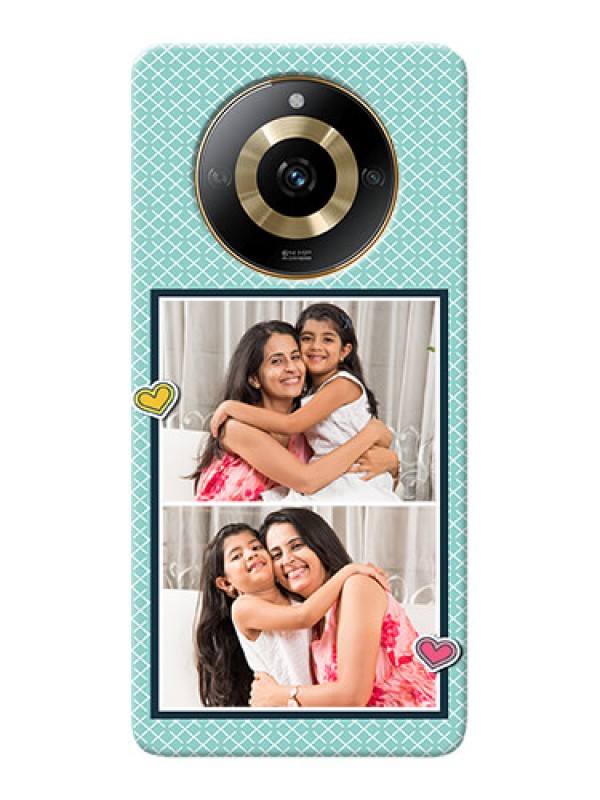 Custom Realme Narzo 60 5G Custom Phone Cases: 2 Image Holder with Pattern Design