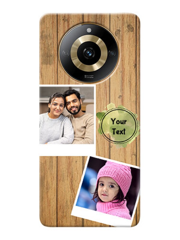Custom Realme Narzo 60 5G Custom Mobile Phone Covers: Wooden Texture Design